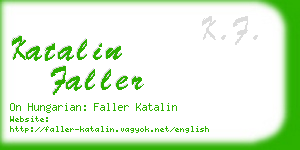 katalin faller business card